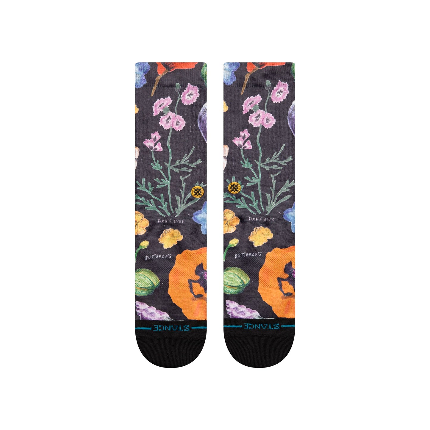 Stance - Lucias Floral Crew - Black