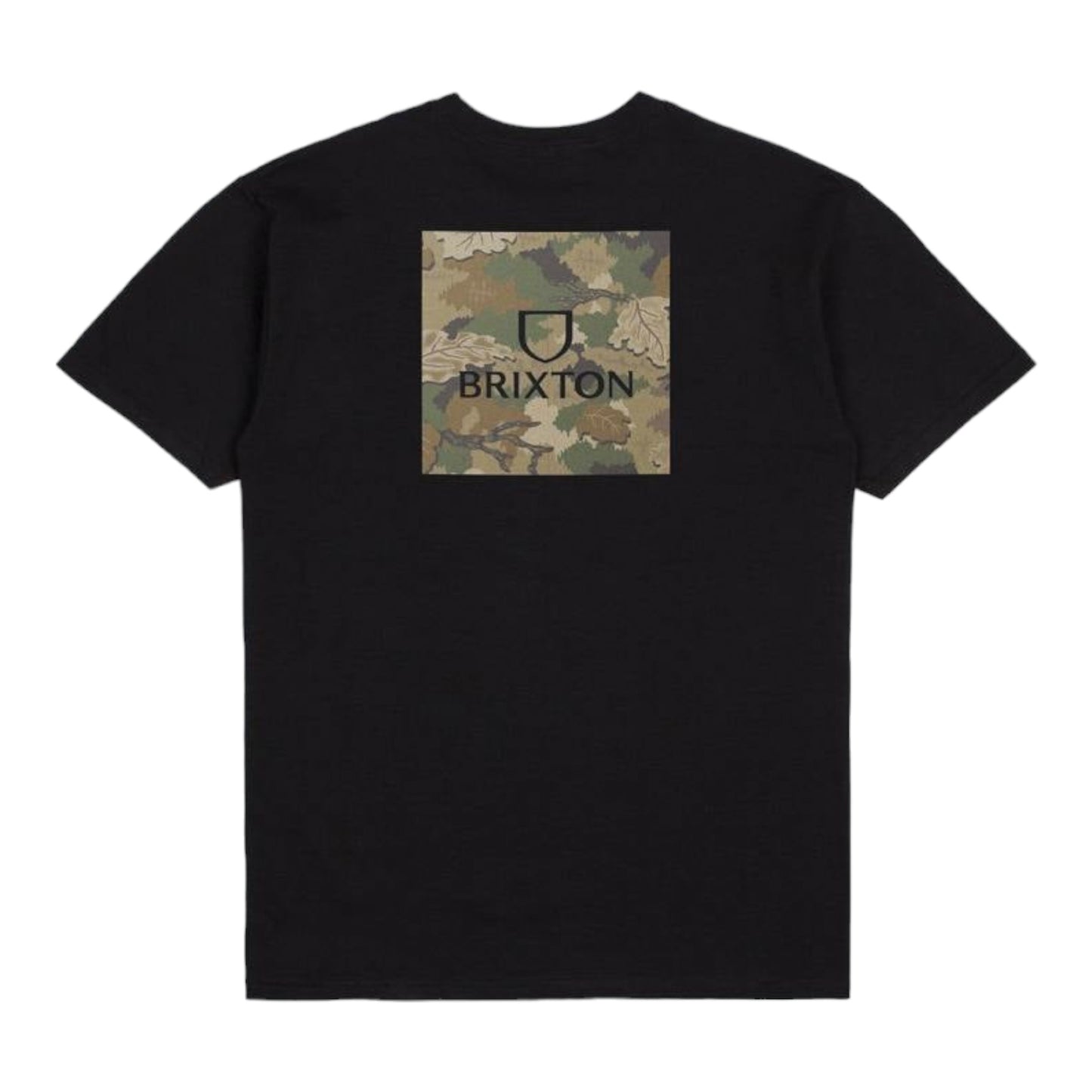 Brixton Alpha Square S/S T-Shirt - Black / Leaf Camo