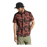 Brixton - Charter Print S/S Shirt - Washed Black / Terracotta Floral