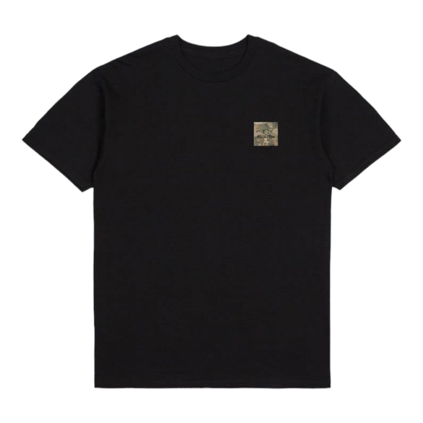 Brixton Alpha Square S/S T-Shirt - Black / Leaf Camo