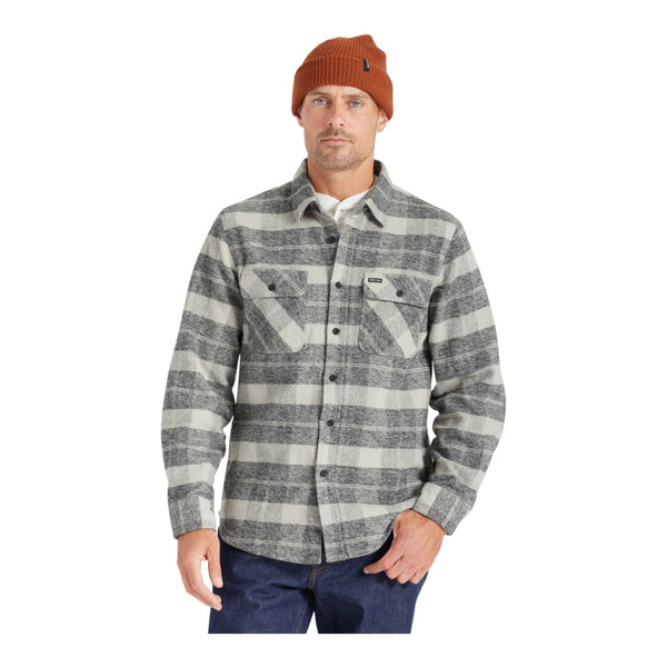 Brixton - Bowery Heavy Weight L/S Flannel - Black/Charcoal