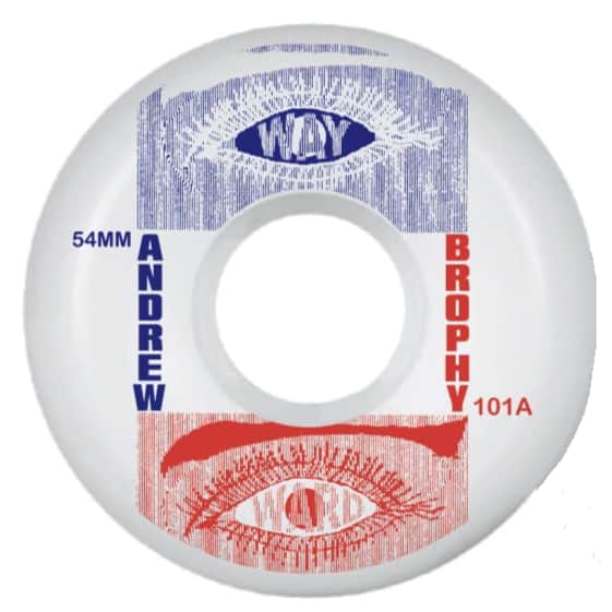 Wayward Classic Wheels - Andrew Brophy 54mm (White/Blue Red)