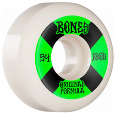 Bones Wheels 100's #4 V5 Sidecut 54mm - White