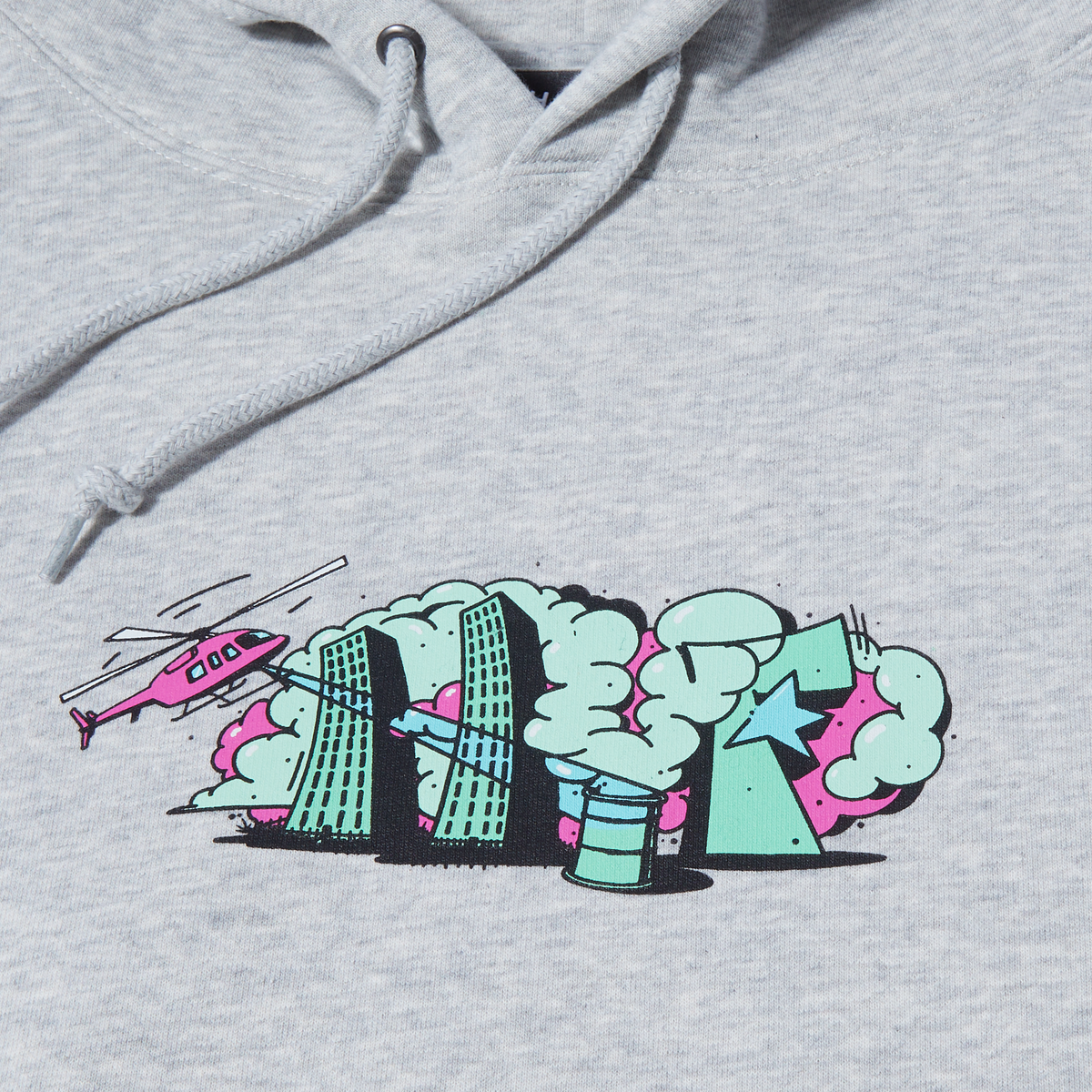 HUF - Street Level Pull Over Hoodie - Heather Grey