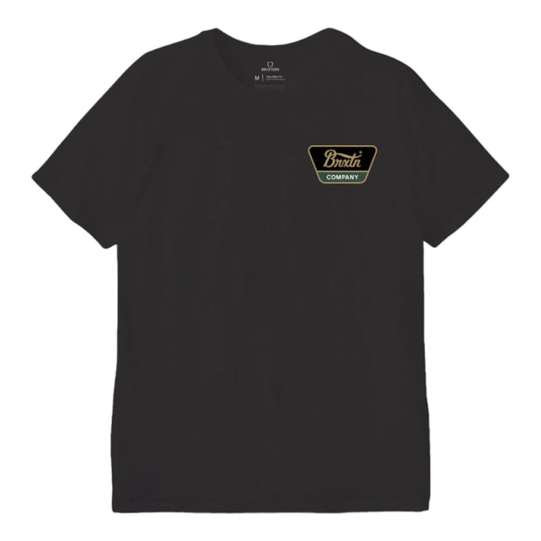 Brixton Linwood S/S T-Shirt - Black / Antelope / Pine Needle