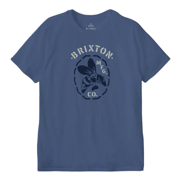 Brixton Reeder S/S T-Shirt - Pacific Blue