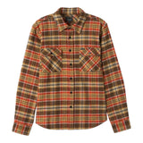 Brixton - Bowery Heavy Weight L/S Flannel - Desert Palm/Antelope/Burnt Red