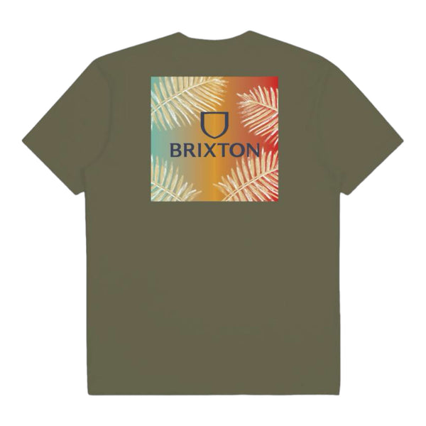 Brixton Alpha Square S/S T-Shirt - Olive Surplus / Palm Gradient