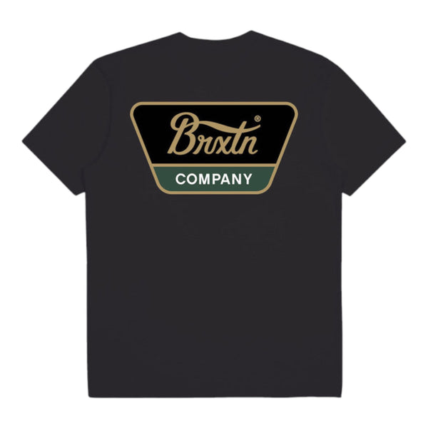 Brixton Linwood S/S T-Shirt - Black / Antelope / Pine Needle