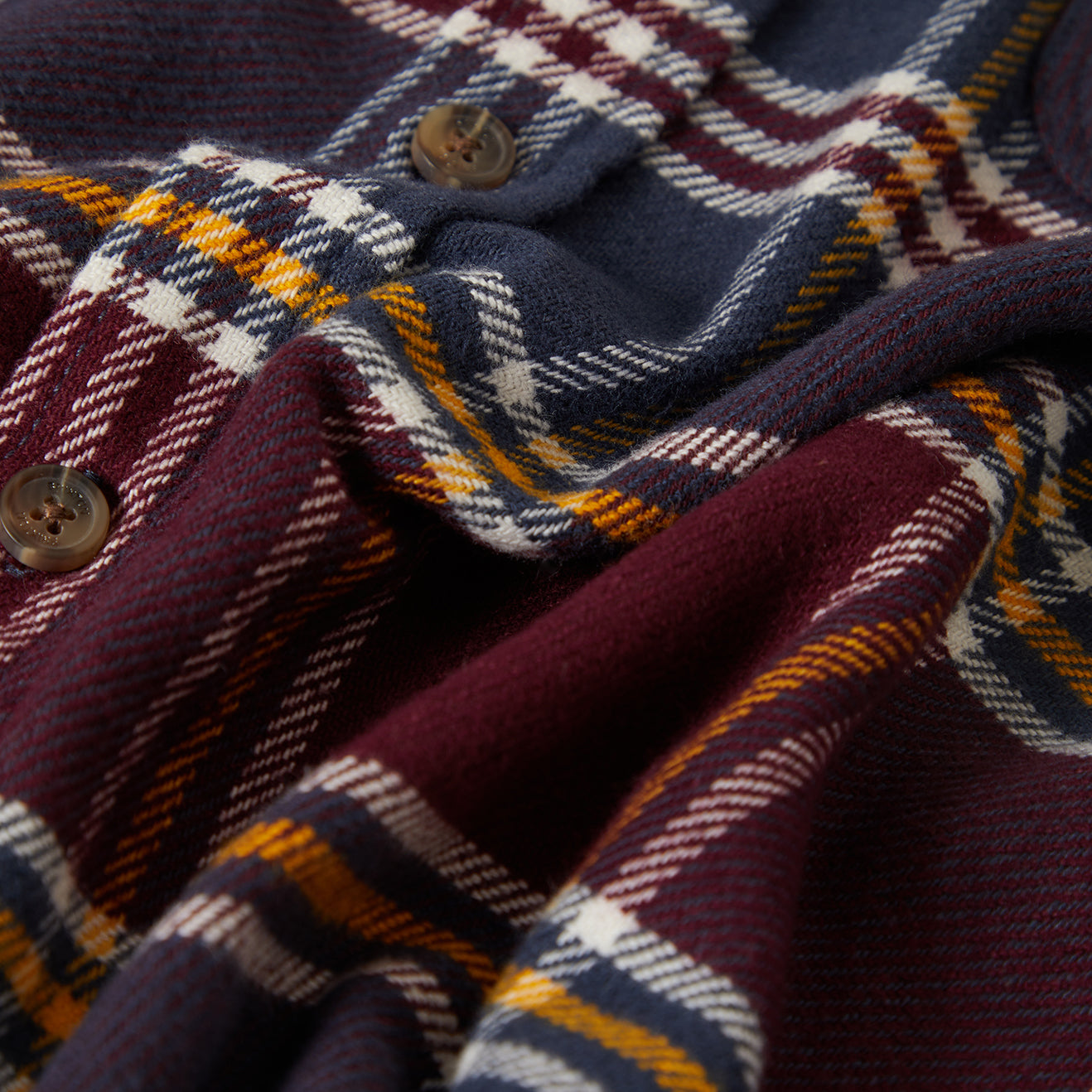Brixton - Bowery L/S Flannel - Mood Indigo / Port / Saffron