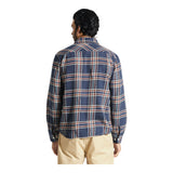 Brixton - Bowery L/S Flannel - Washed Navy / Off White / Terracotta