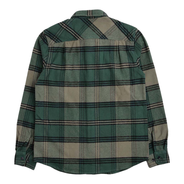 Brixton - Bowery Heavy Weight L/S Flannel - Pine Needle/Olive Surplus