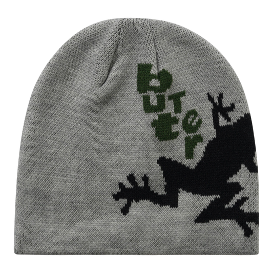 Butter Goods - Croaker Skully Beanie - Heather Grey