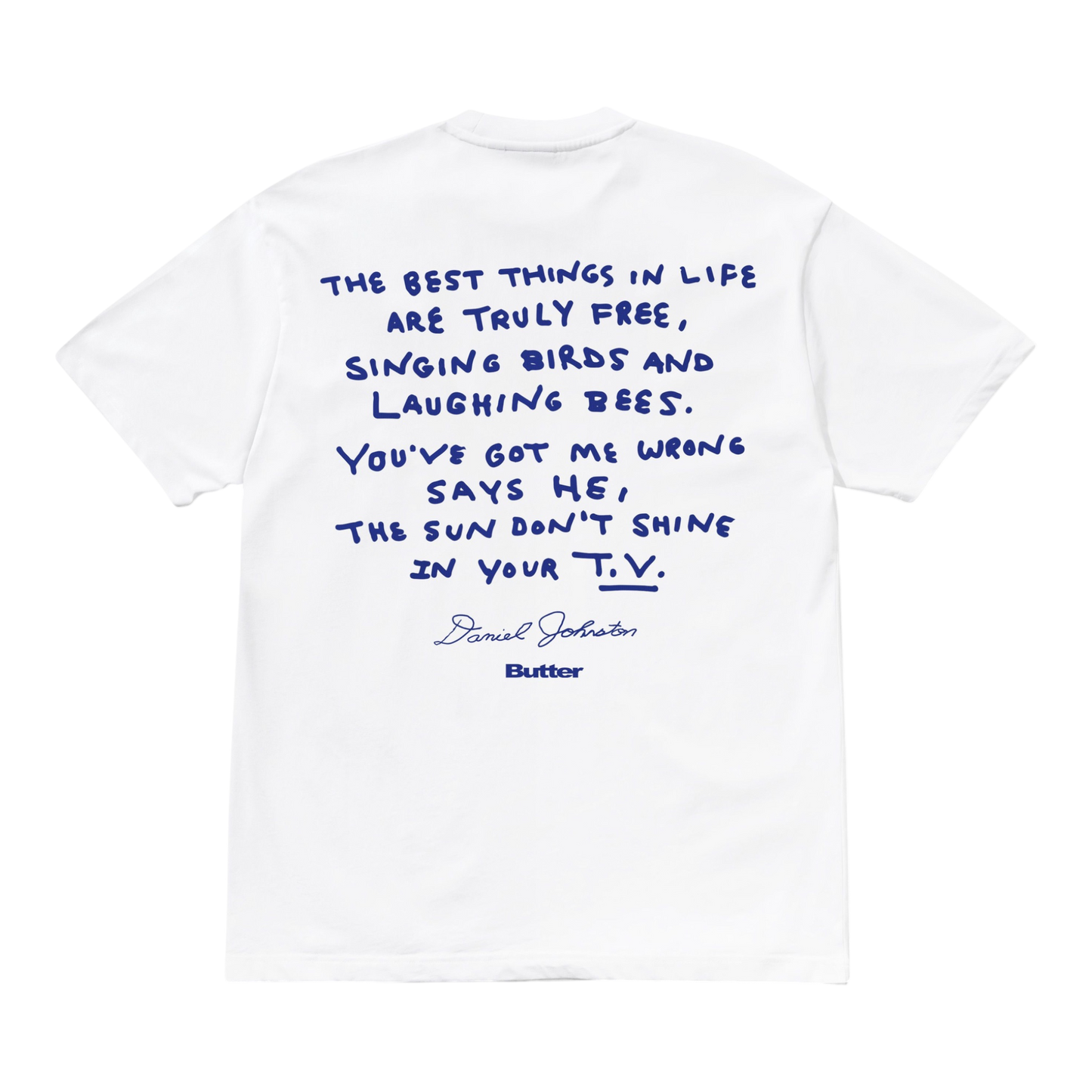 Butter Goods x Daniel Johnson - Don't Be Scared T-Shirt - White