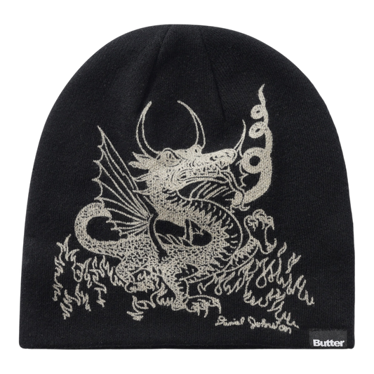 Butter Goods X Daniel Johnson - Dragon Skully Beanie - Black