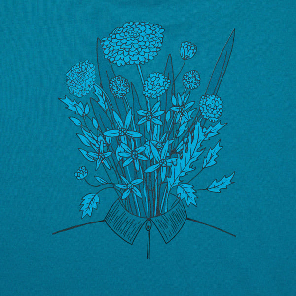 Blue Flowers Evolution T-Shirt - Ocean Blue