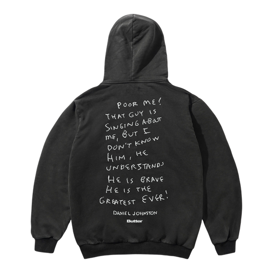 Butter Goods x Daniel Johnston- Enemy Pullover Hood - Washed Black