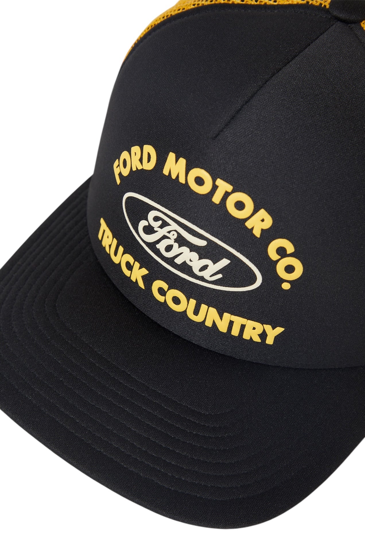Brixton X Ford Built Tough MP Trucker Hat - Burnt Rubber Empire Yellow
