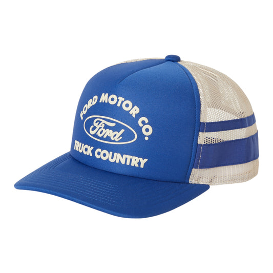 Brixton X Ford Built Tough MP Trucker Hat - Ford Blue Wimbledon White