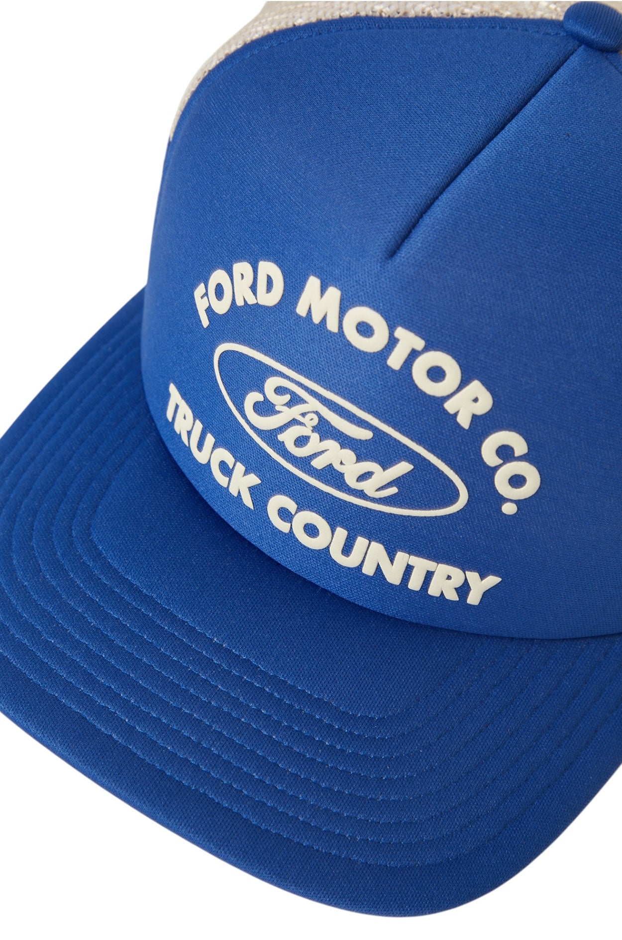 Brixton X Ford Built Tough MP Trucker Hat - Ford Blue Wimbledon White