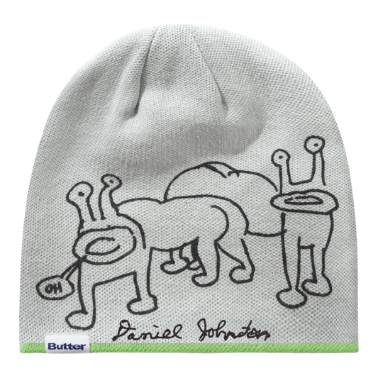 Butter Goods X Daniel Johnson - Frog Reversible Beanie - Lime / Grey