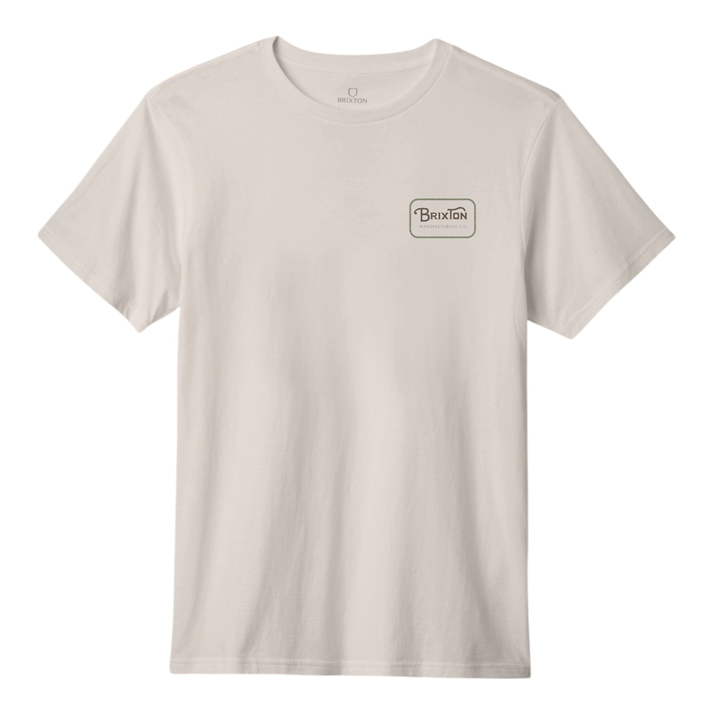 Brixton Grade S/S T-Shirt - Cream / Dark Brown / Washed Olive