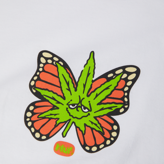 HUF Green Budderfly SS T-Shirt - White