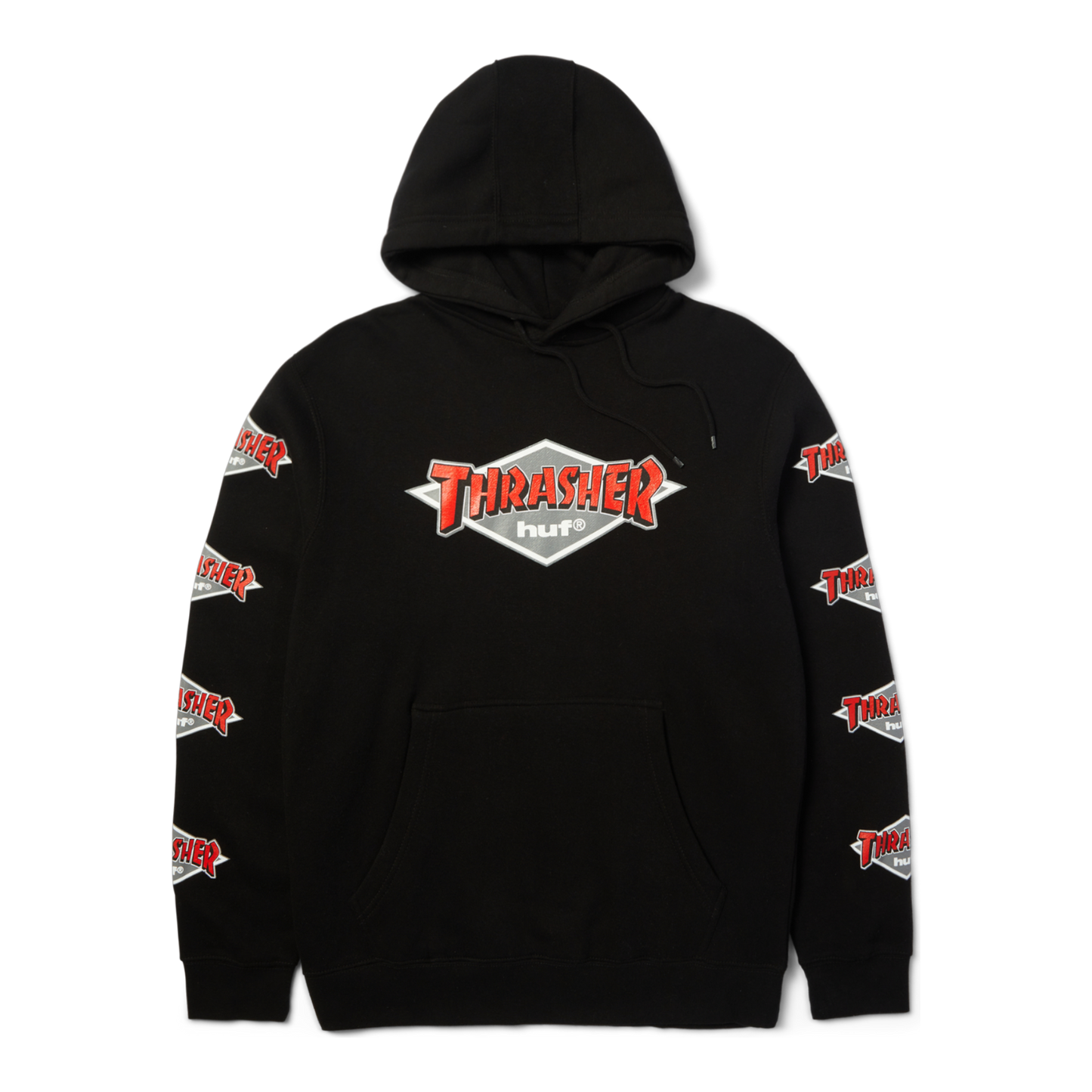 HUF x Thrasher Logo Hoodie - Black