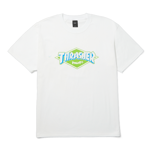 HUF x Thrasher Logo SS T-Shirt - White