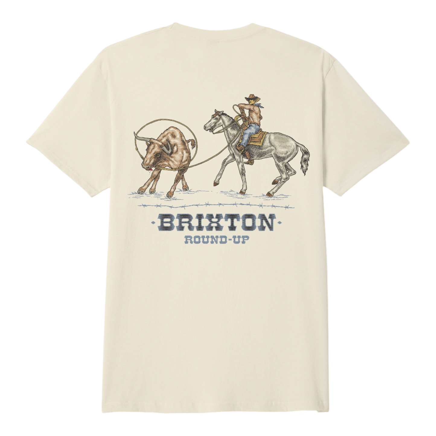 Brixton Hutchins S/S T-Shirt - Cream