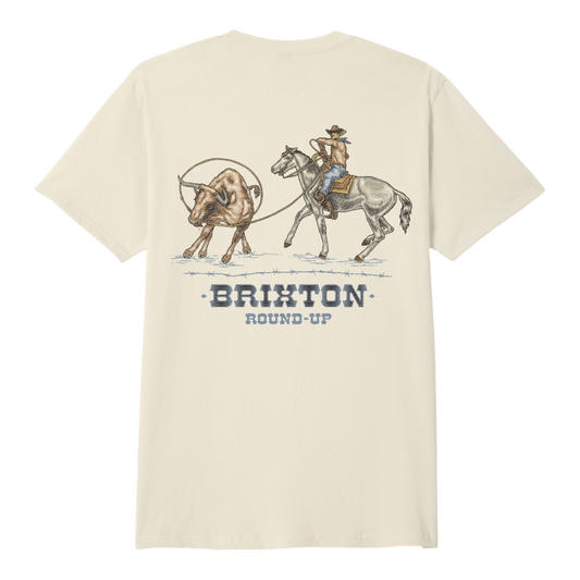 Brixton Hutchins S/S T-Shirt - Cream