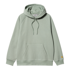 Carhartt WIP Hooded Chase Sweat - Glassy Teal/Gold