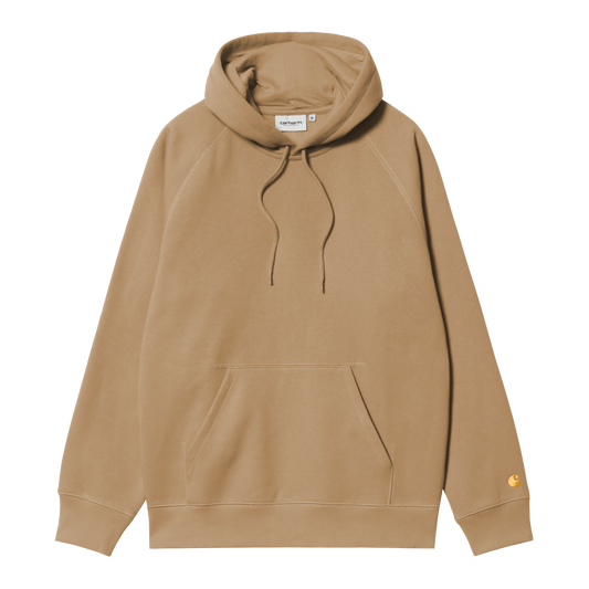 Carhartt WIP Hooded Chase Sweatshirt - Peanut/Gold