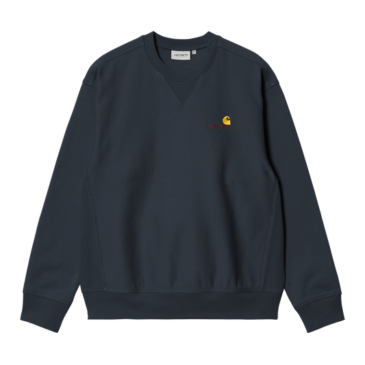 Carhartt WIP American Script Sweat - Deep Night