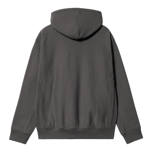 Carhartt WIP Hooded American Script Sweatshirt - Graphite