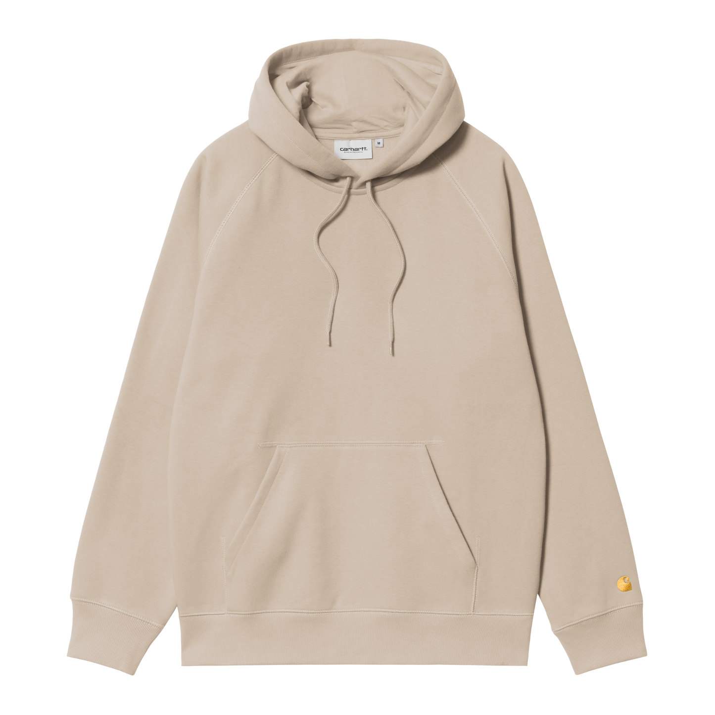 Carhartt WIP Hooded Chase Sweatshirt - Fleur De Sel / Gold