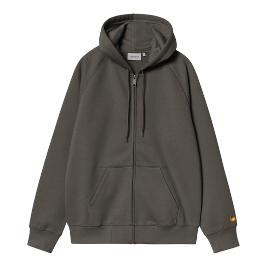 Carhartt WIP Hooded Chase Jacket - Shungite/Gold