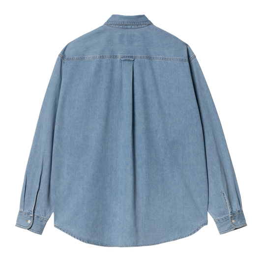 Carhartt WIP L/S Lucas Shirt - Blue Bleached