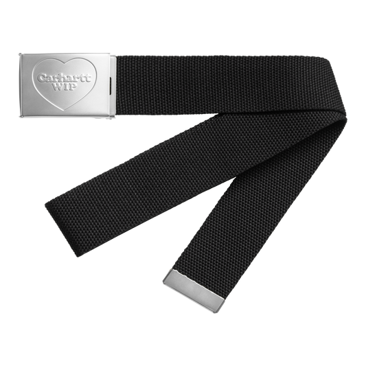 Carhartt WIP Heart Clip Belt - Black / Silver