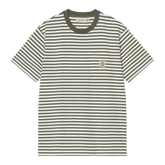 Carhartt WIP S/S Ezra Pocket T-Shirt - Ezra Stripe Leaf / Wax