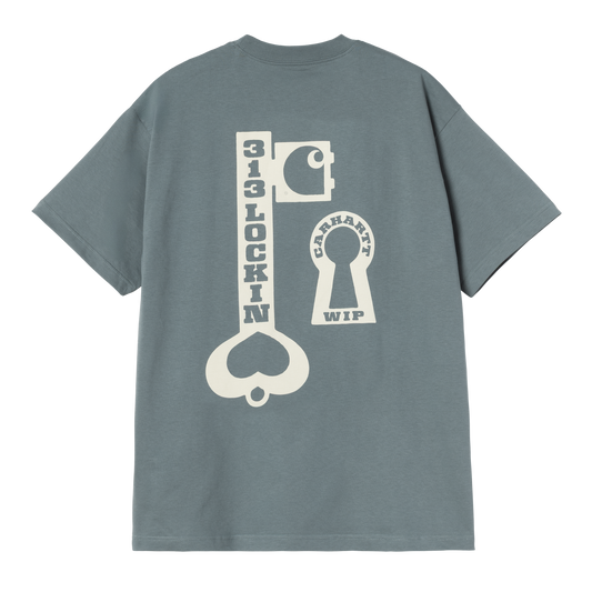 Carhartt WIP S/S Locked T-Shirt - Cozy Blue