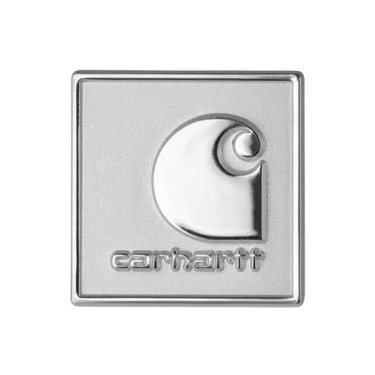 Carhartt WIP Square Label Pin - Silver