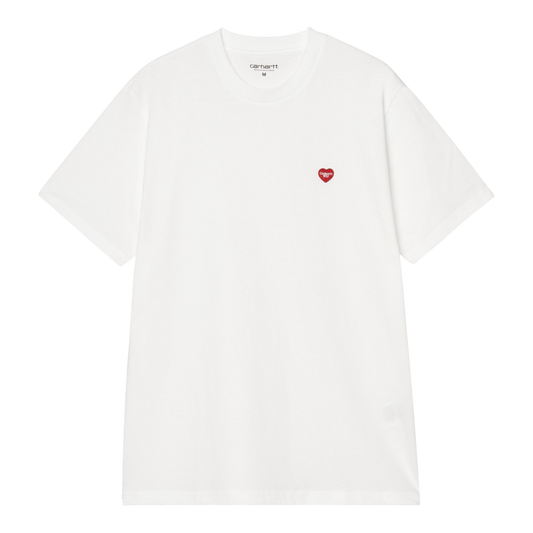 Carhartt WIP S/S Small Heart T-Shirt - White / Red