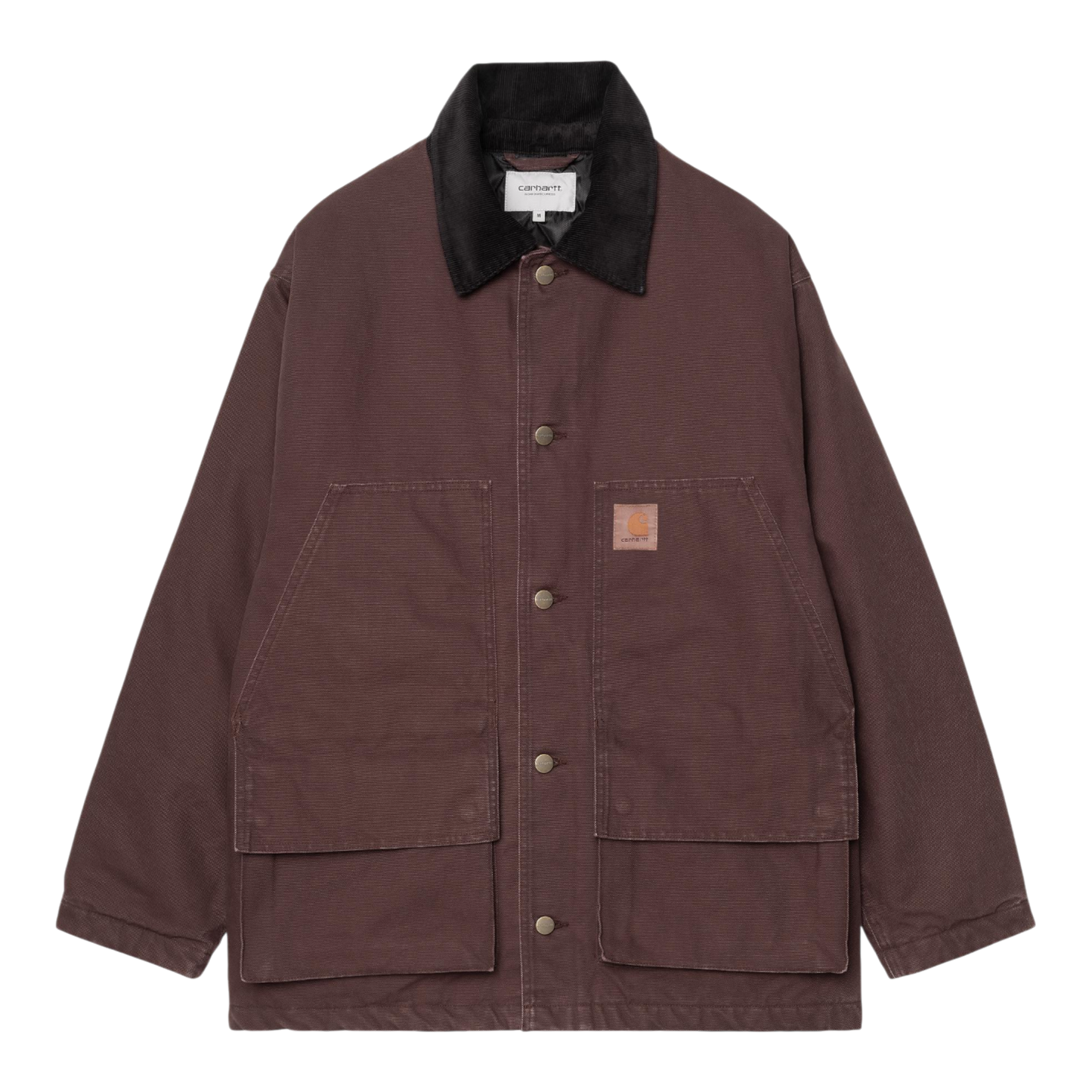 Carhartt WIP Landers Coat - Palisander / Black, Stone Washed