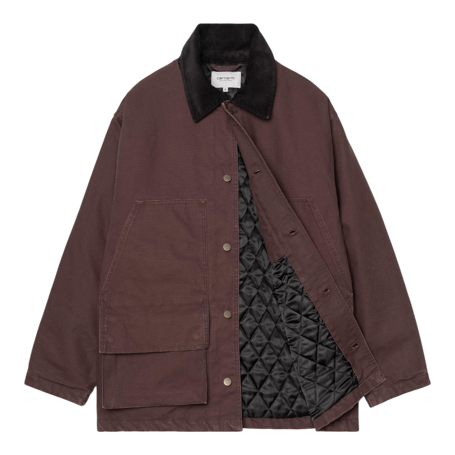 Carhartt WIP Landers Coat - Palisander / Black, Stone Washed