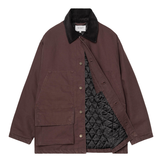Carhartt WIP Landers Coat - Palisander / Black, Stone Washed