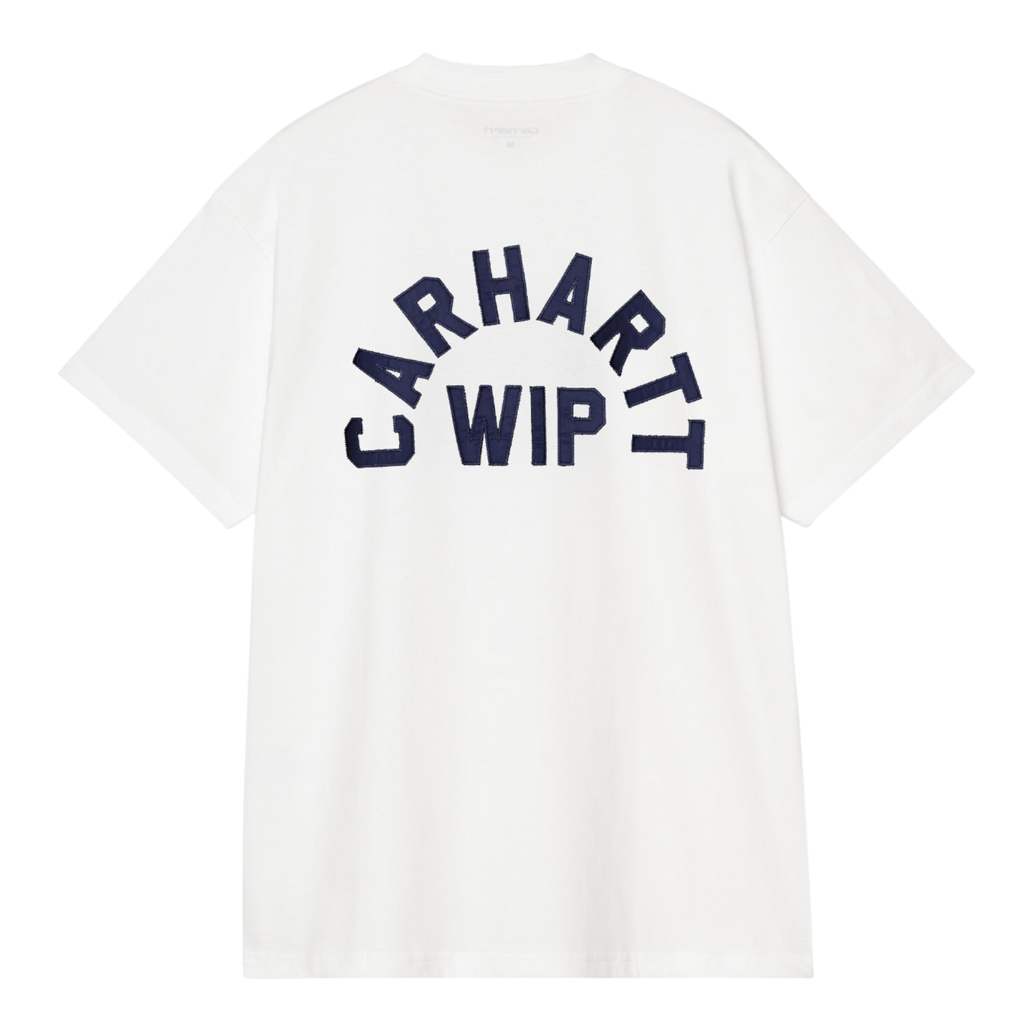 Carhartt WIP S/S Arch Script T-Shirt - White / Dark Navy