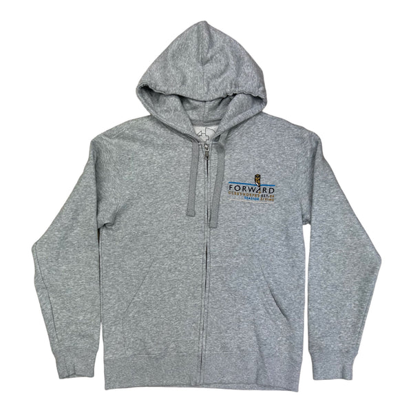 Forw4rd Zip Meggies Map Hoody - Heather Grey