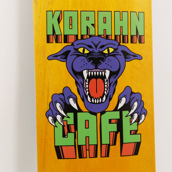 Skate Cafe Korahn Panther Deck - C2 Shape Yellow Wood-Stain - 8.38"