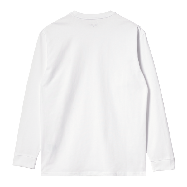 Carhartt WIP L/S Chase T-Shirt - White / Gold
